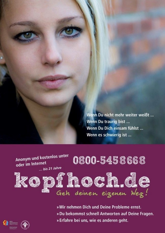 "Kopfhoch" Online- und Telefonberatungsstelle für Kinder und Jugendliche in der Oberpfalz
