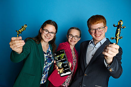 Karolin, Simeon und Finja auf dem Jugend forscht Bundeswettbewerb