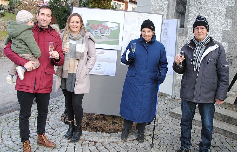 Modell der seniorengerechten Wohnanlage