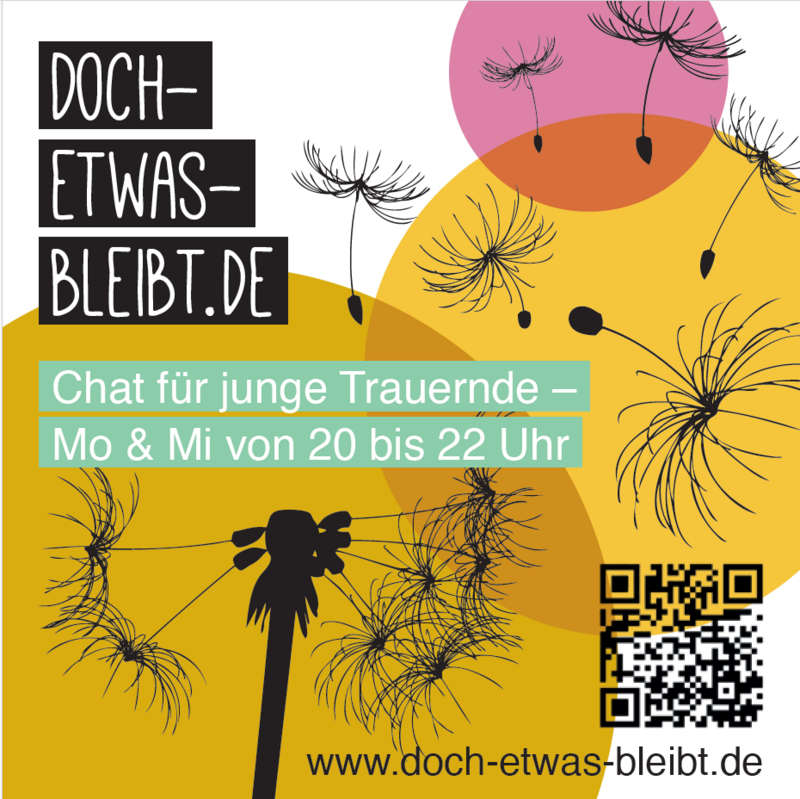 Grafik mit QR Code für schnellen Zugang zum Chat