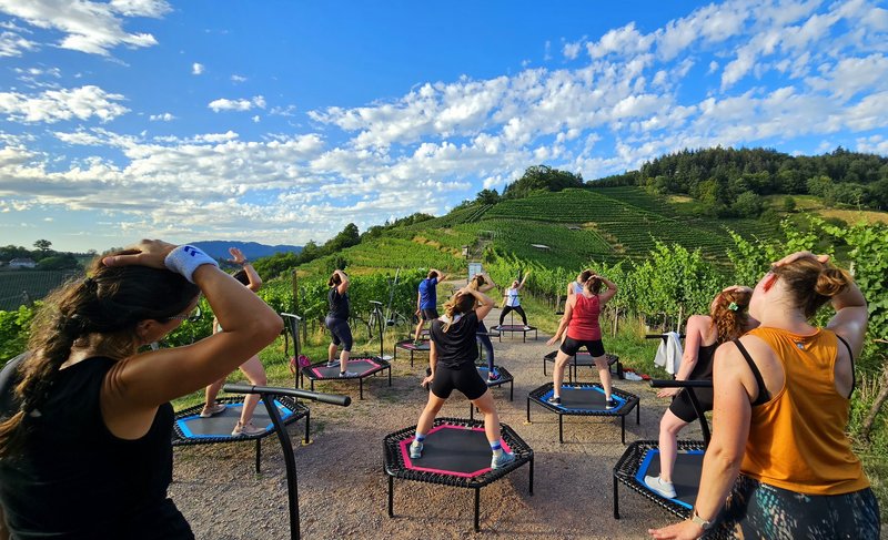 Gymnastik & Fitness inmitten der Weinreben