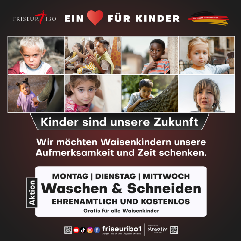 Kostenlose Haarschnitte für Waisenkinder