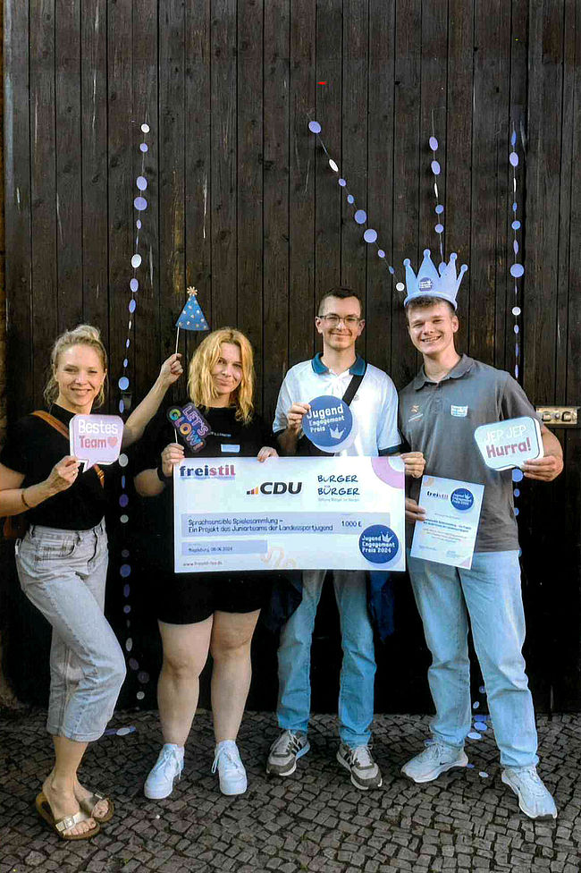 Juniorteam der Landessportjugend Sachsen-Anhalt, vertreten durch Sebastian Büchner und Philipp Piskol