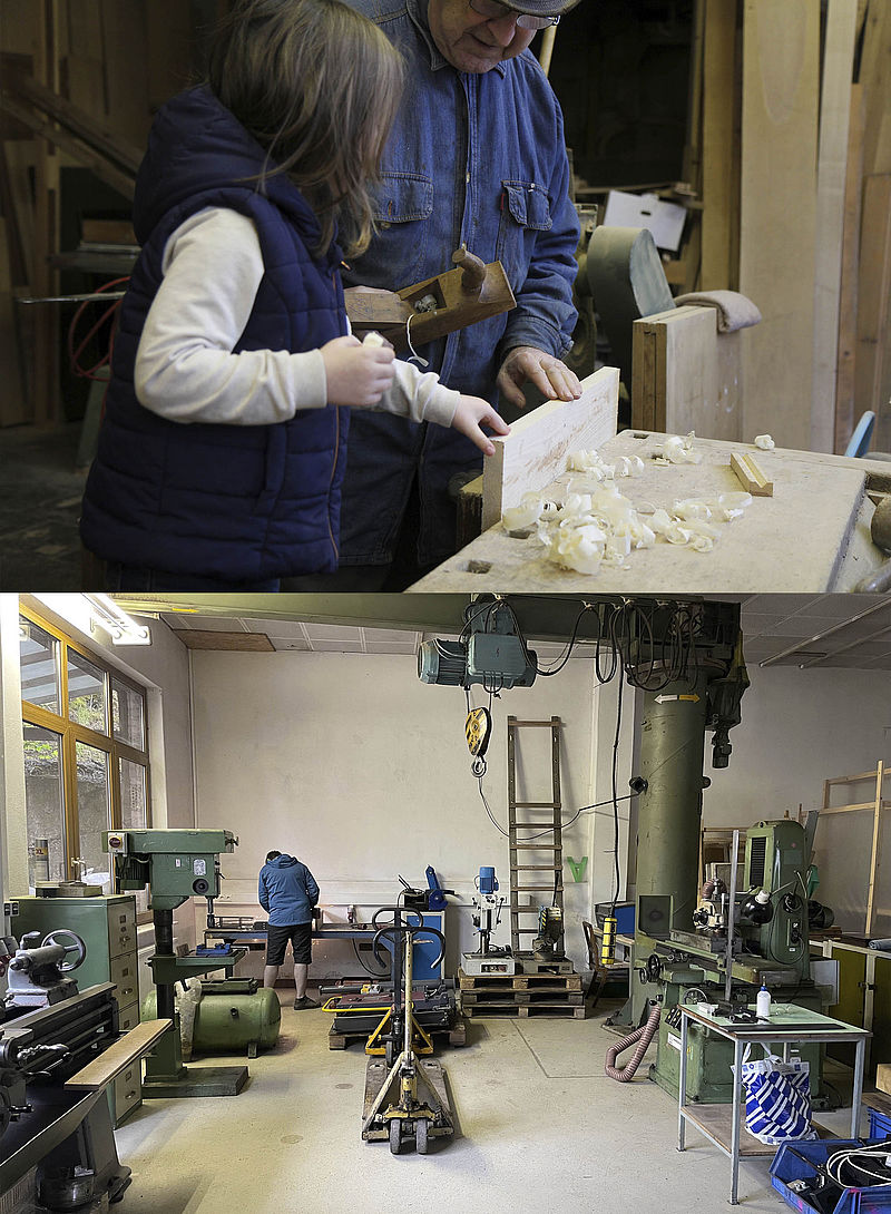 Café als Begegnugnsort und FUKS-Bikes Station