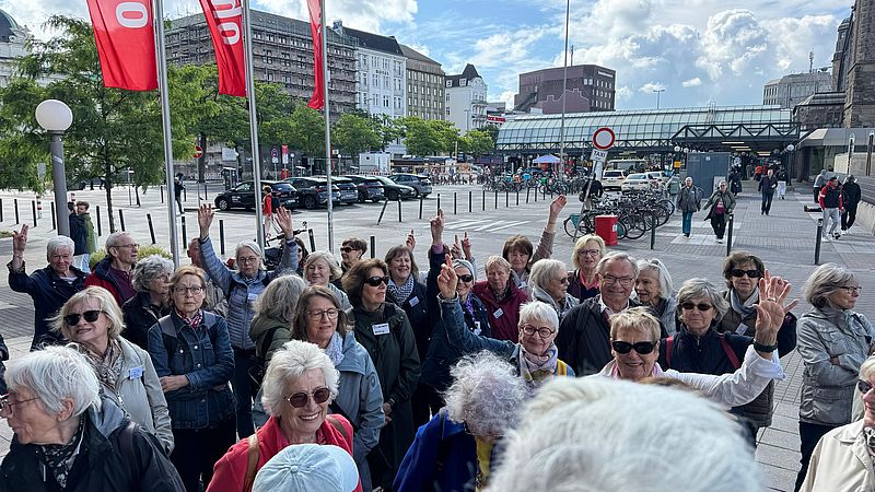 die Gäste am Treffpunkt