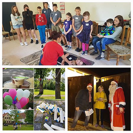 Erste-Hilfe-Kurs für Kids/ Kindertagsfeier/ Weihnachtsrundgang in den Ortsteilen