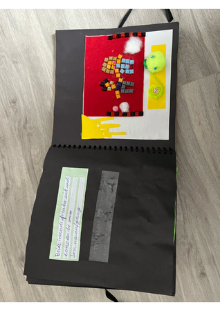 Buch für Sehbeeinträchtigte: Geschriebenes, Blindenschrift, fühlbares Bild