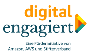 Logo Förderinitiative digital.engagiert von Amazon und Stifterverband