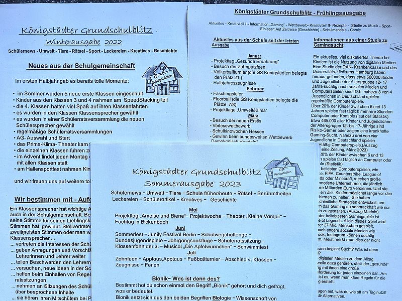 Seiten der Schülerzeitung