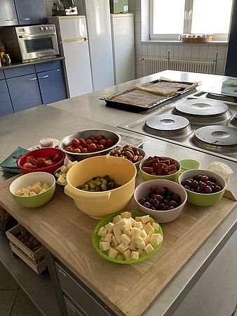 vorbereitetes Frühstück