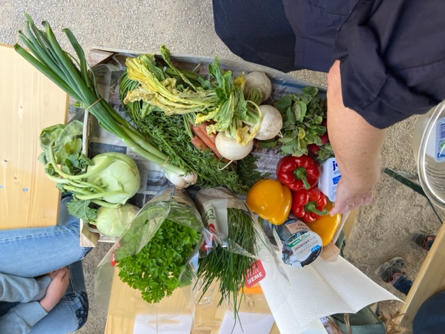 Die frischen Zutaten zum Kochen liegen bereit