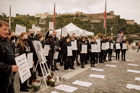 Schweigemarsch gegen Menschenhandel
